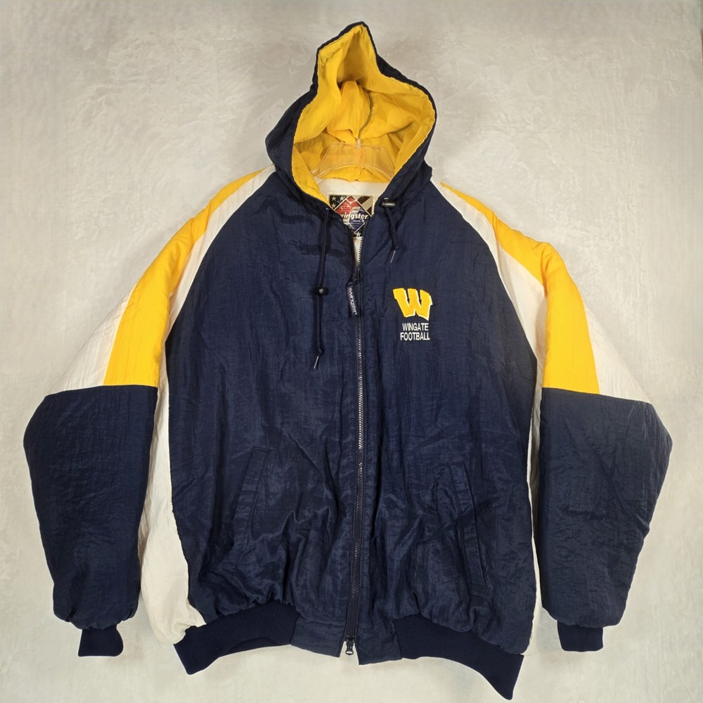 Vintage Swingster Wingate Football Jacket Mens XXL Hooded Colorblock Bulldogs